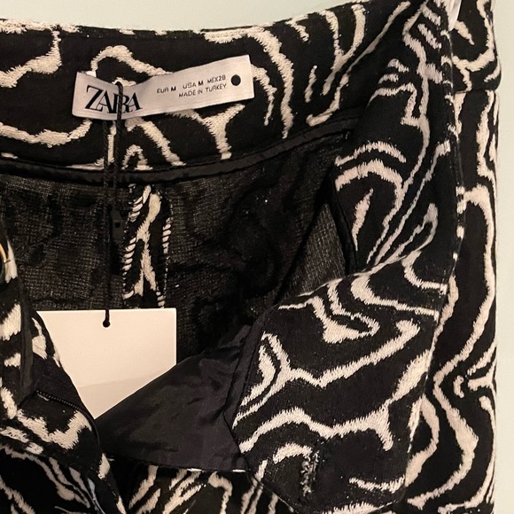 ZARA Straight Leg Jacquard Pants - Picture 10 of 13